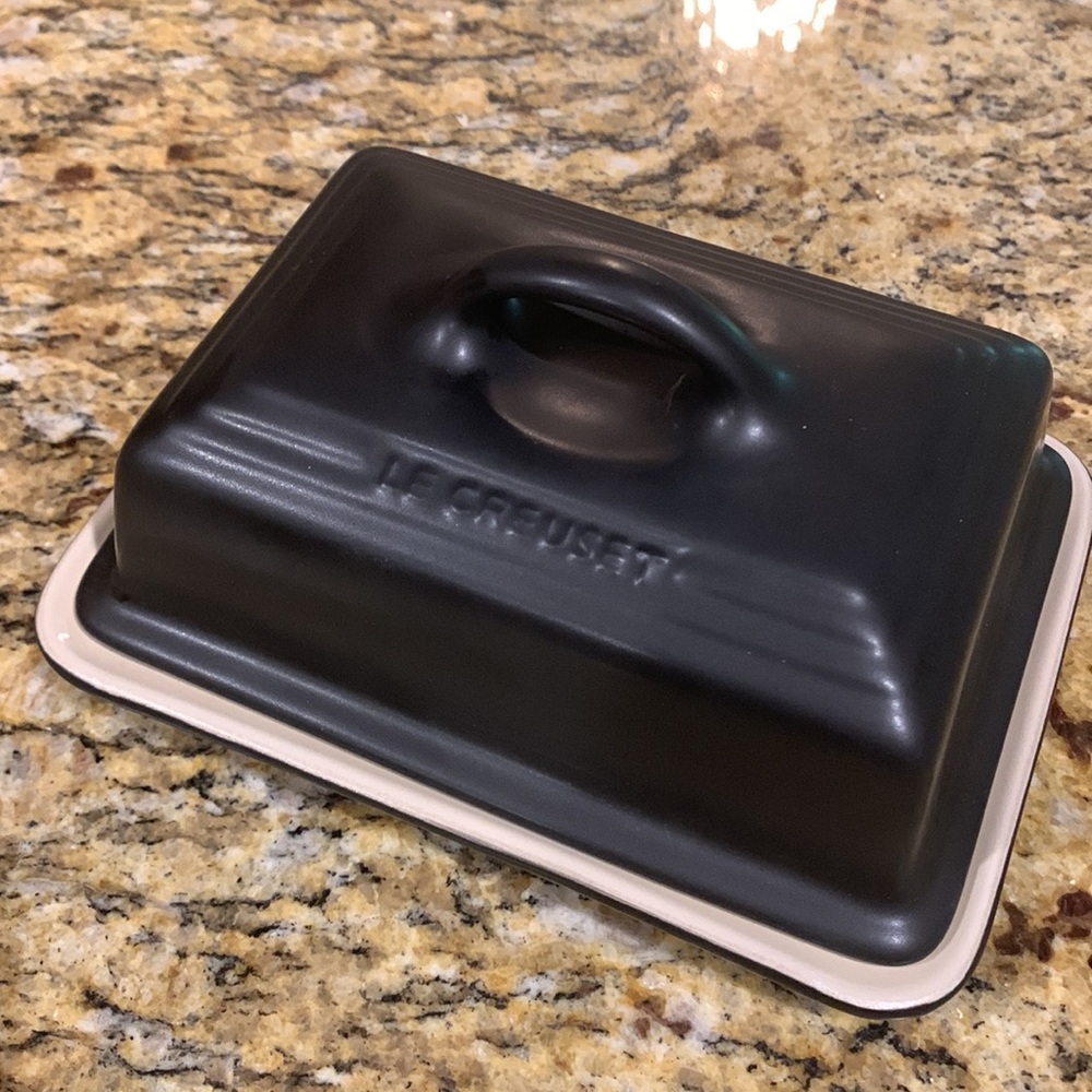 NWT Le Creuset Butter Dish in Black
